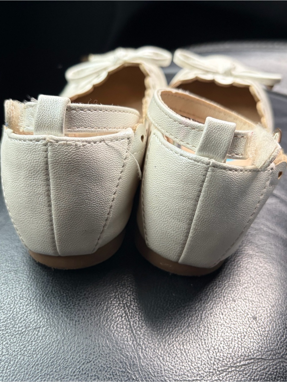 Self Esteem White Girls Mary Jane Flats with Bow